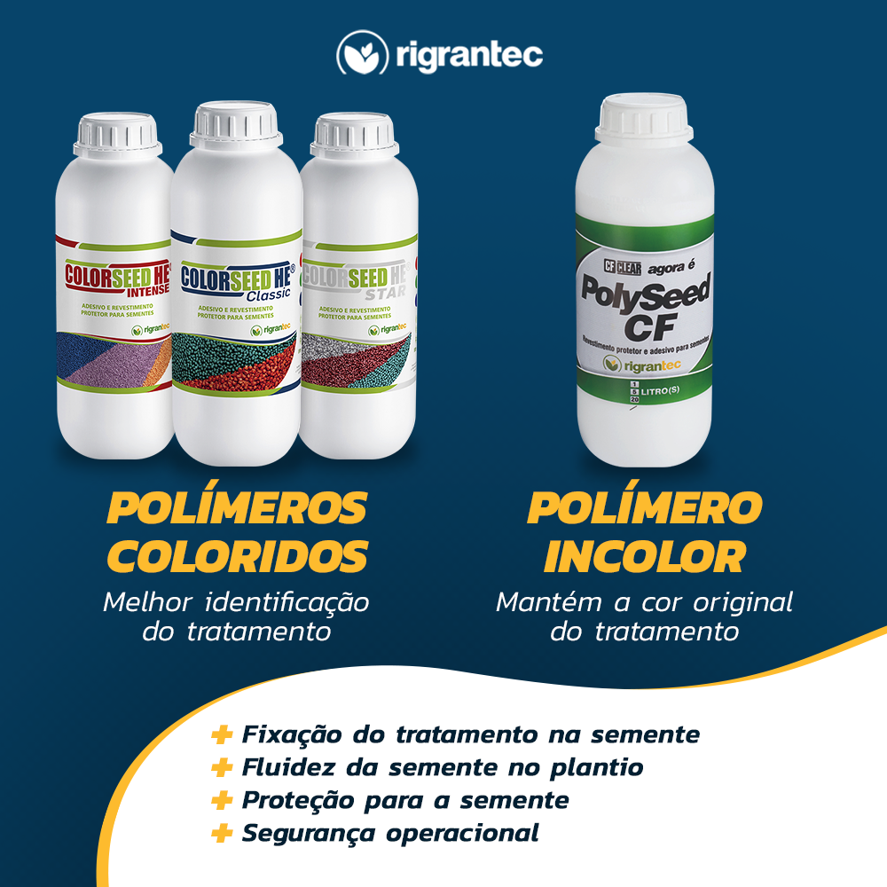 ColorSeed HE - Polímero com pigmentos orgânicos para Tratamento Industrial de Sementes (TIS) em diversas cores